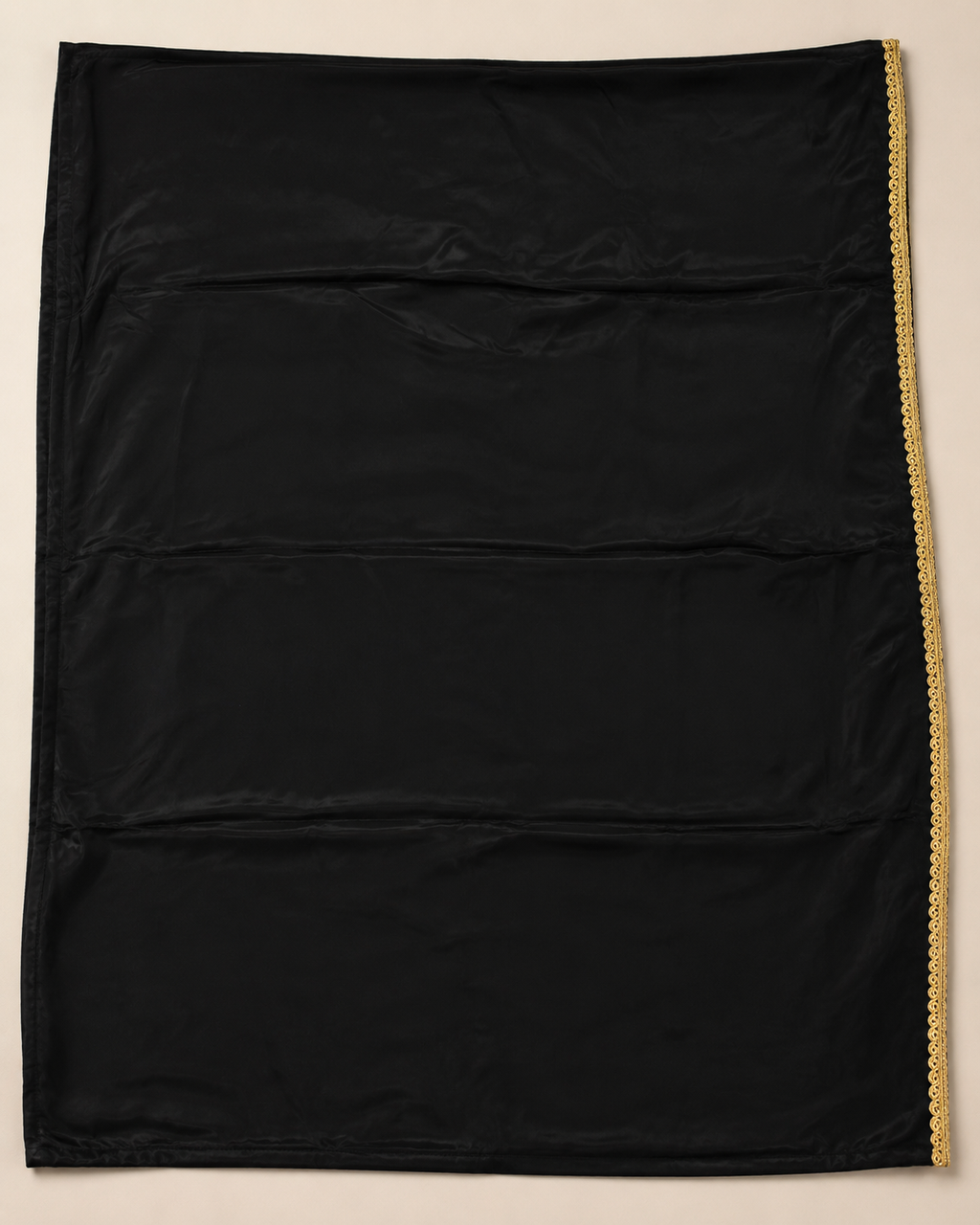 Classic Black Crepe Saree with Gold Zari Border