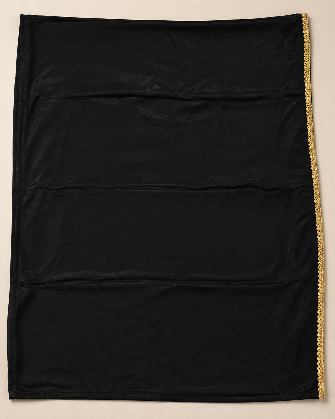Classic Black Crepe Saree with Gold Zari Border