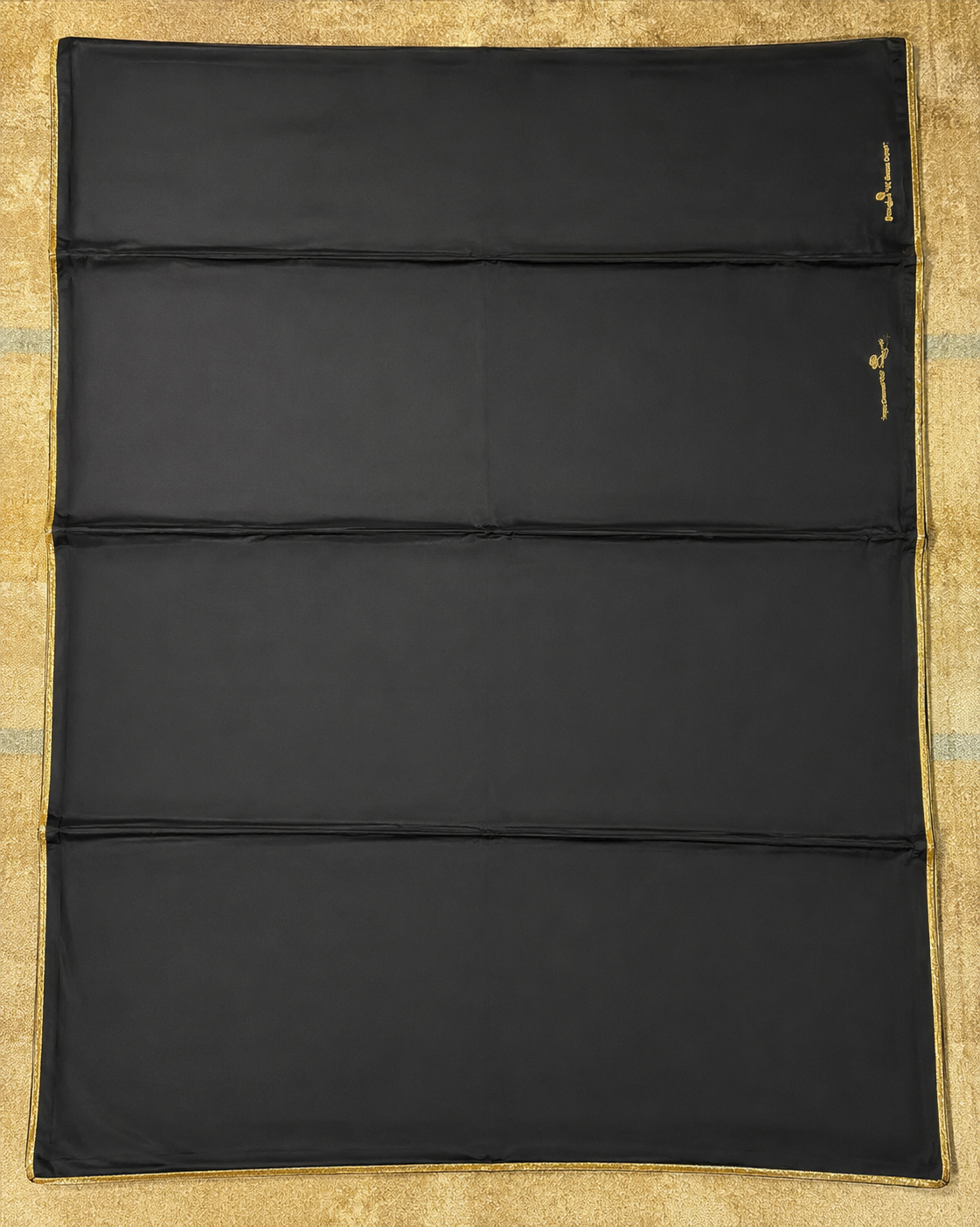 Classic Black Crepe Saree with Gold Border