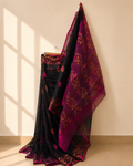 Resham Cotton Jamdani with Megenta Accent