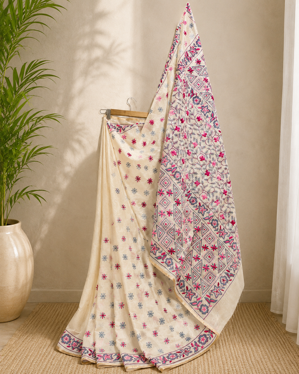 Chanderi Cotton Silk Saree