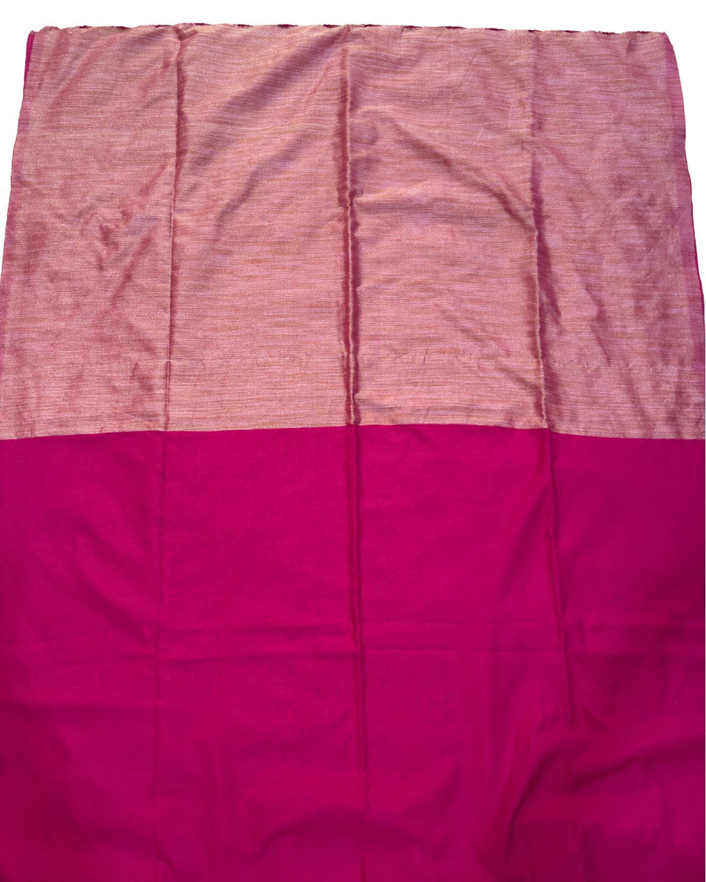 Rani Pink Khadi Saree with Metallic Rose Pallu