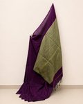 Wine Color Khadi Saree