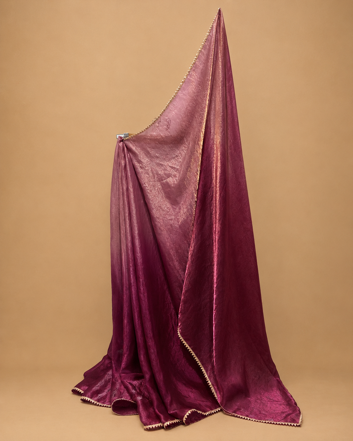 Silk Two-Tone Saree – Mauve Moonlight