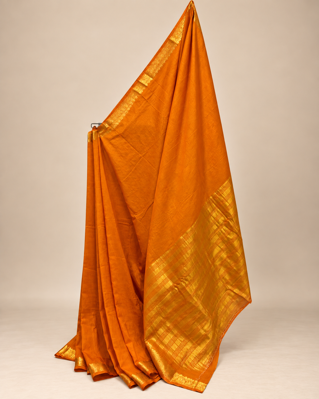 Mustard Mysore Silk Saree