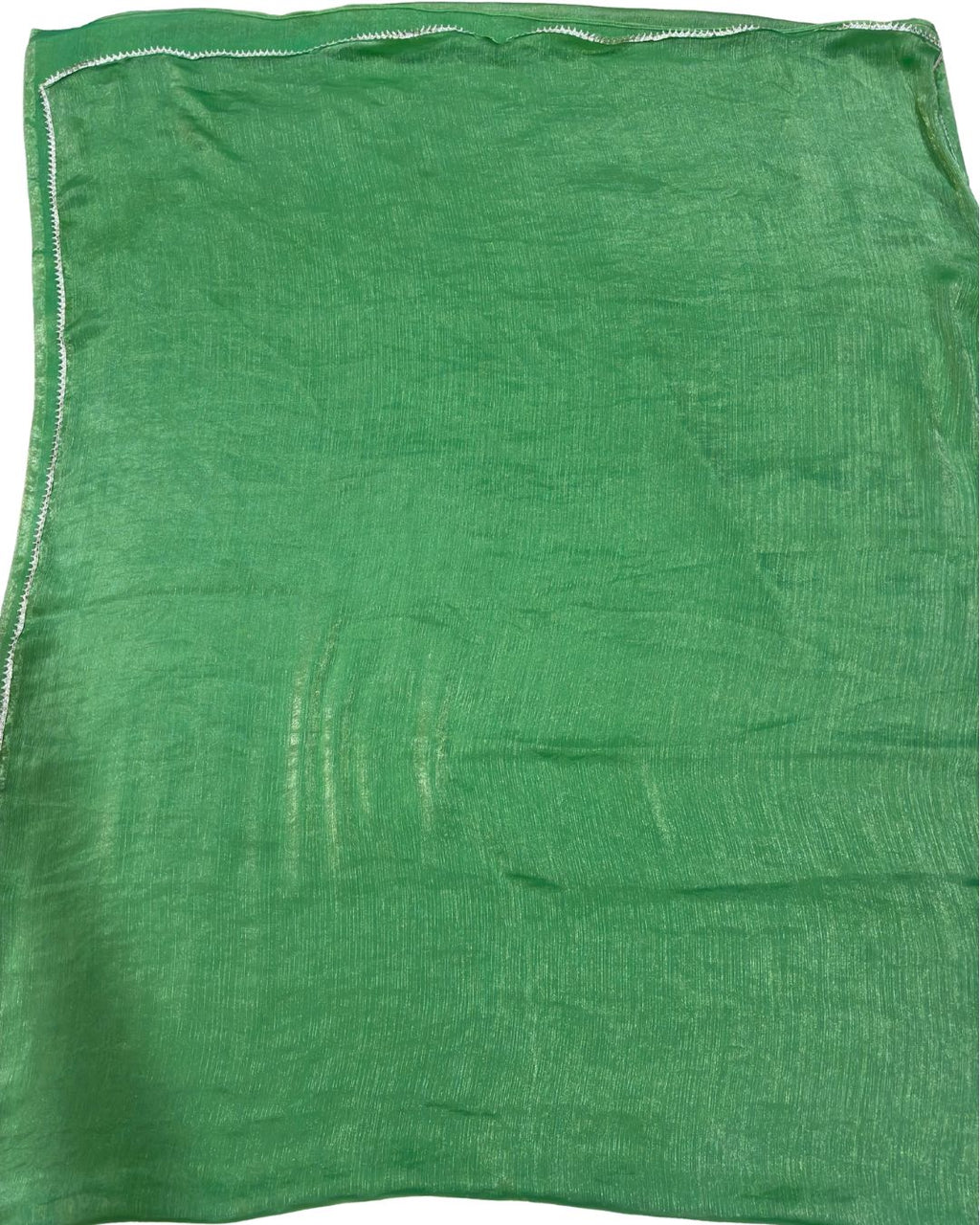Mint Green Jimmy Choo Saree with Silver Lace Border