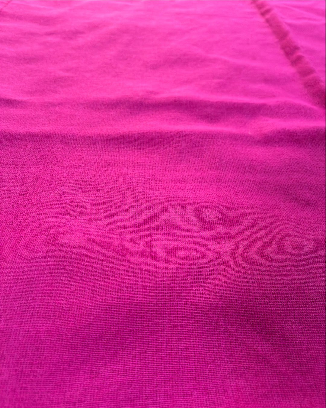 Rani Pink Khadi Saree with Metallic Rose Pallu