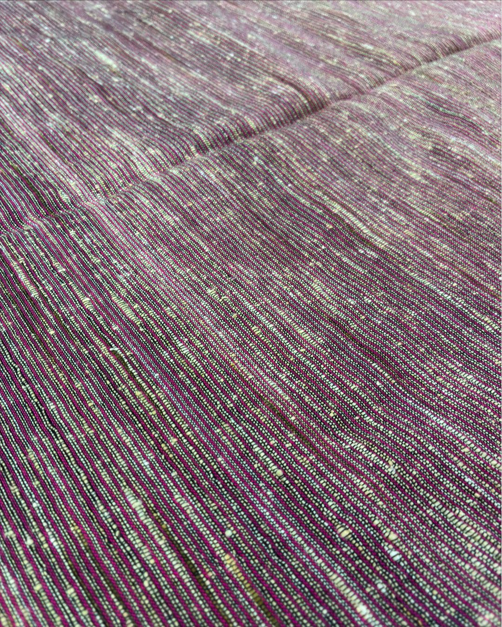 Wine Magenta Katia Ghicha Saree with Antique Bronze-Gold Pallu