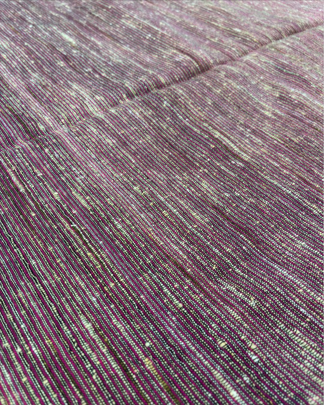 Wine Magenta Katia Ghicha Saree with Antique Bronze-Gold Pallu