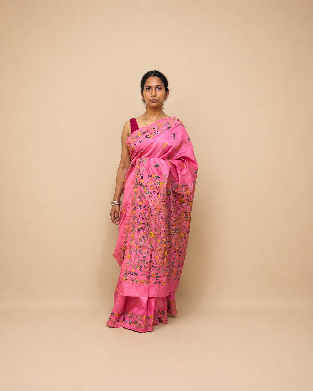 Assam Silk Saree with Hand Embroidery