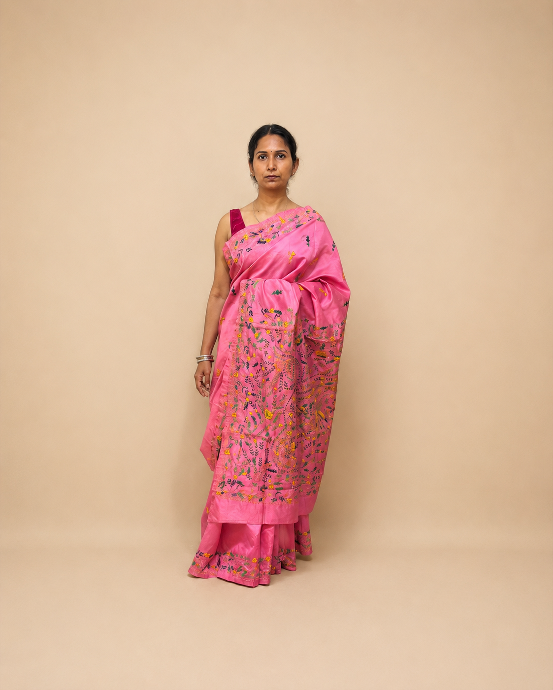 Assam Silk Saree with Hand Embroidery
