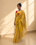 Golden Linen Tissue Saree