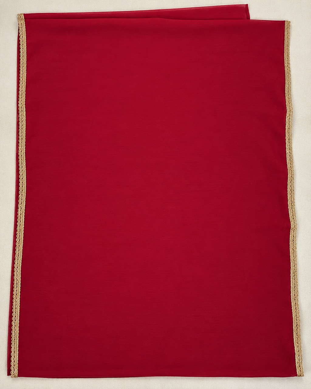 Maroon Georgette Saree with Golden Border