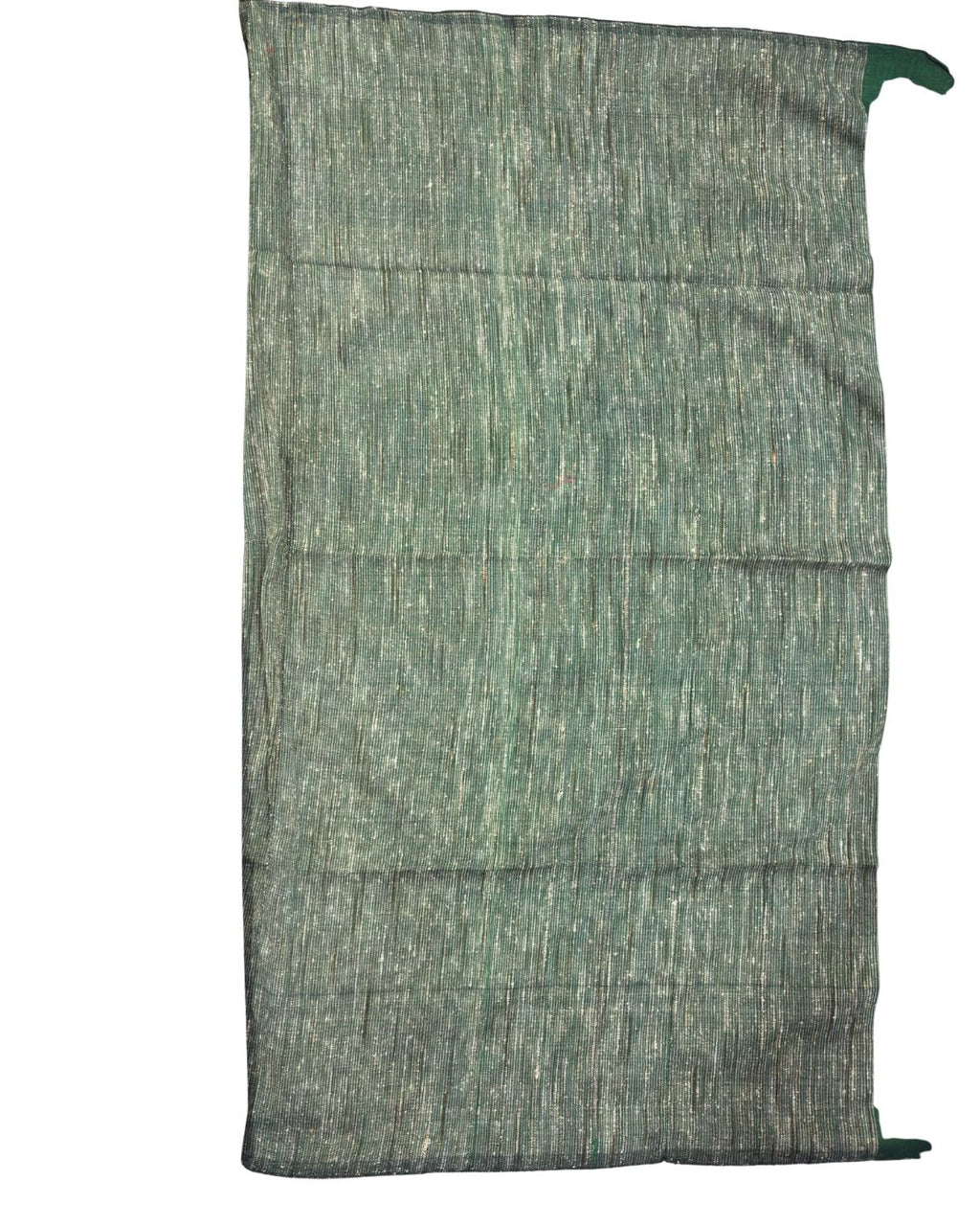 Bottle Green Katia Ghicha Khadi Saree with Antique Bronze-Gold Pallu