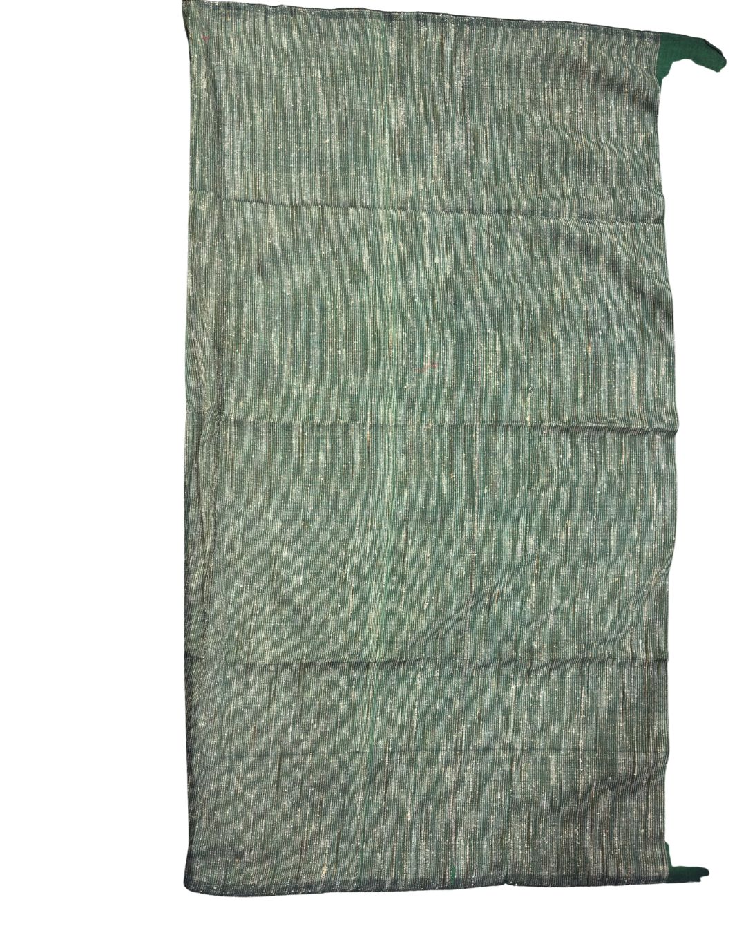 Bottle Green Katia Ghicha Khadi Saree with Antique Bronze-Gold Pallu