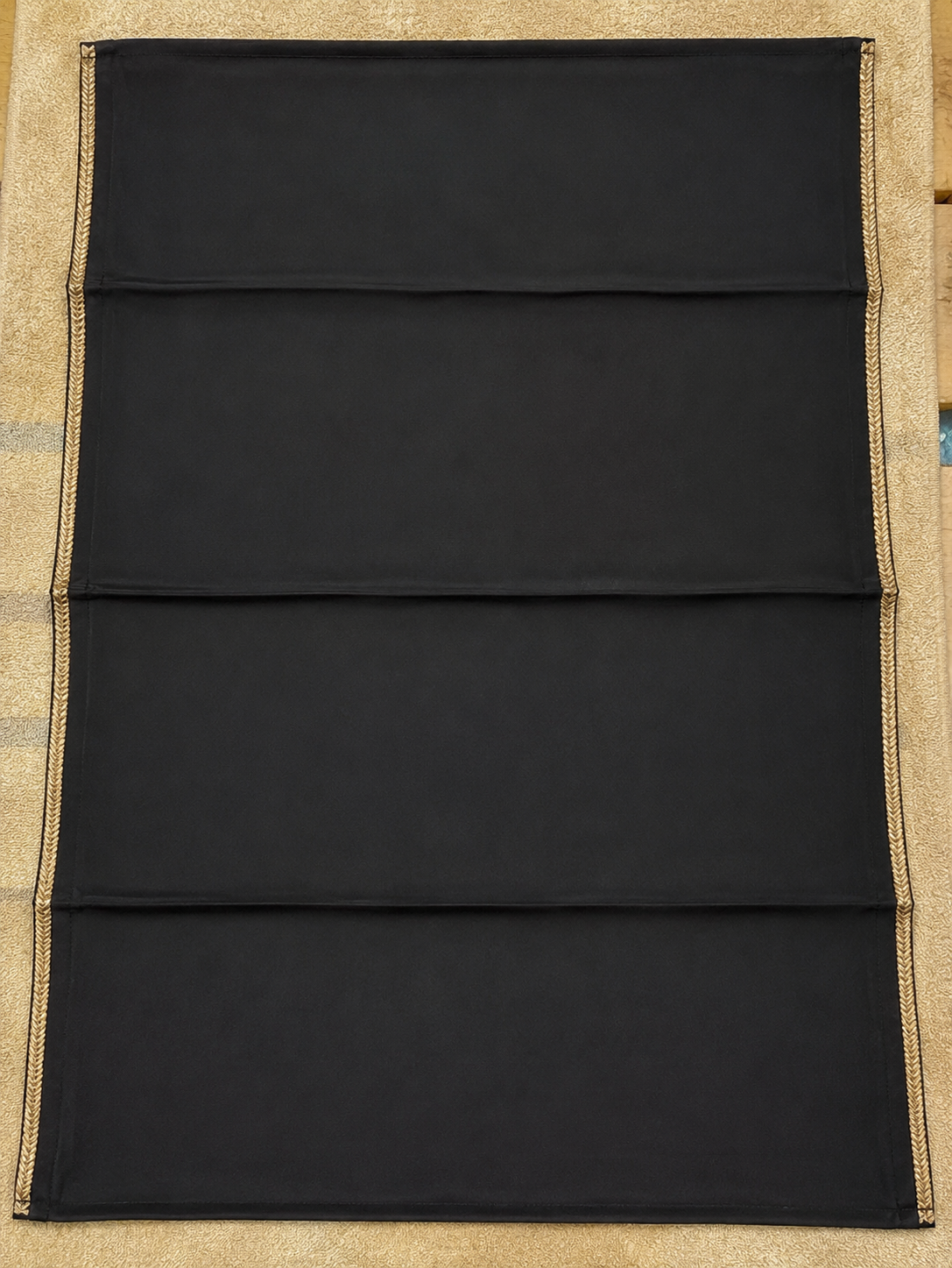 Classic Black Crepe Saree with Gold Border