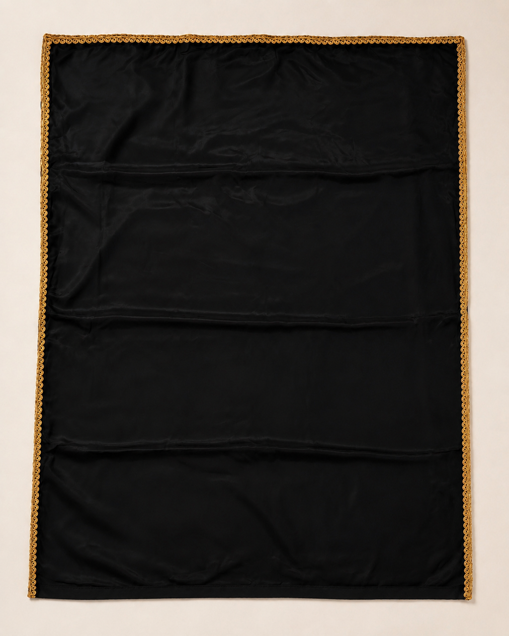 Classic Black Crepe Saree with Gold Zari Border