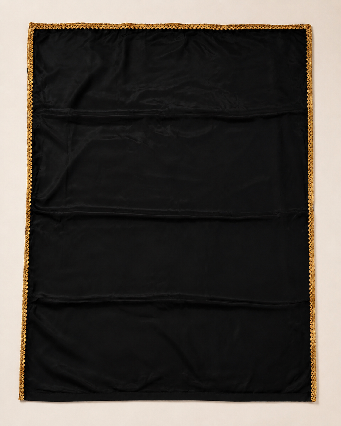 Classic Black Crepe Saree with Gold Zari Border