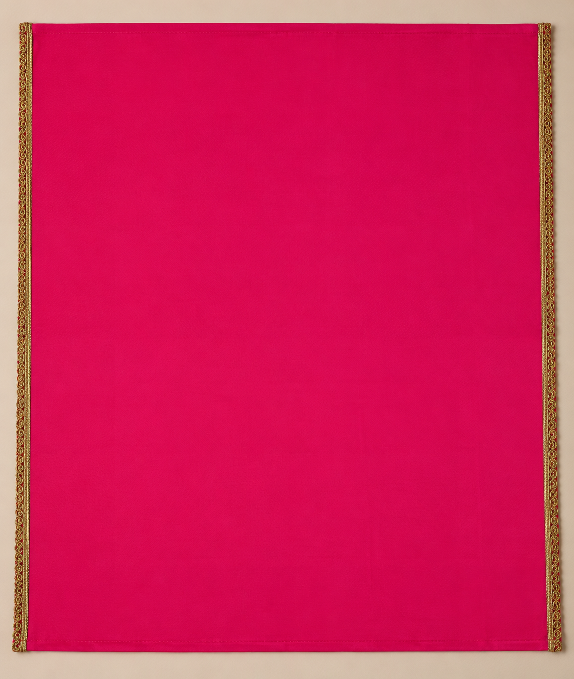 Bright Fuchsia Saree with Golden Lace