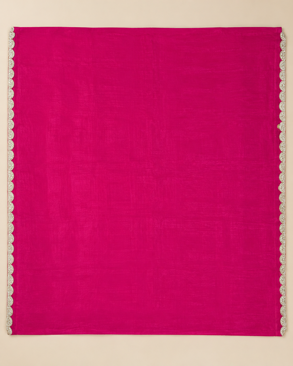 Magenta Saree with Pearl & Stone Lace