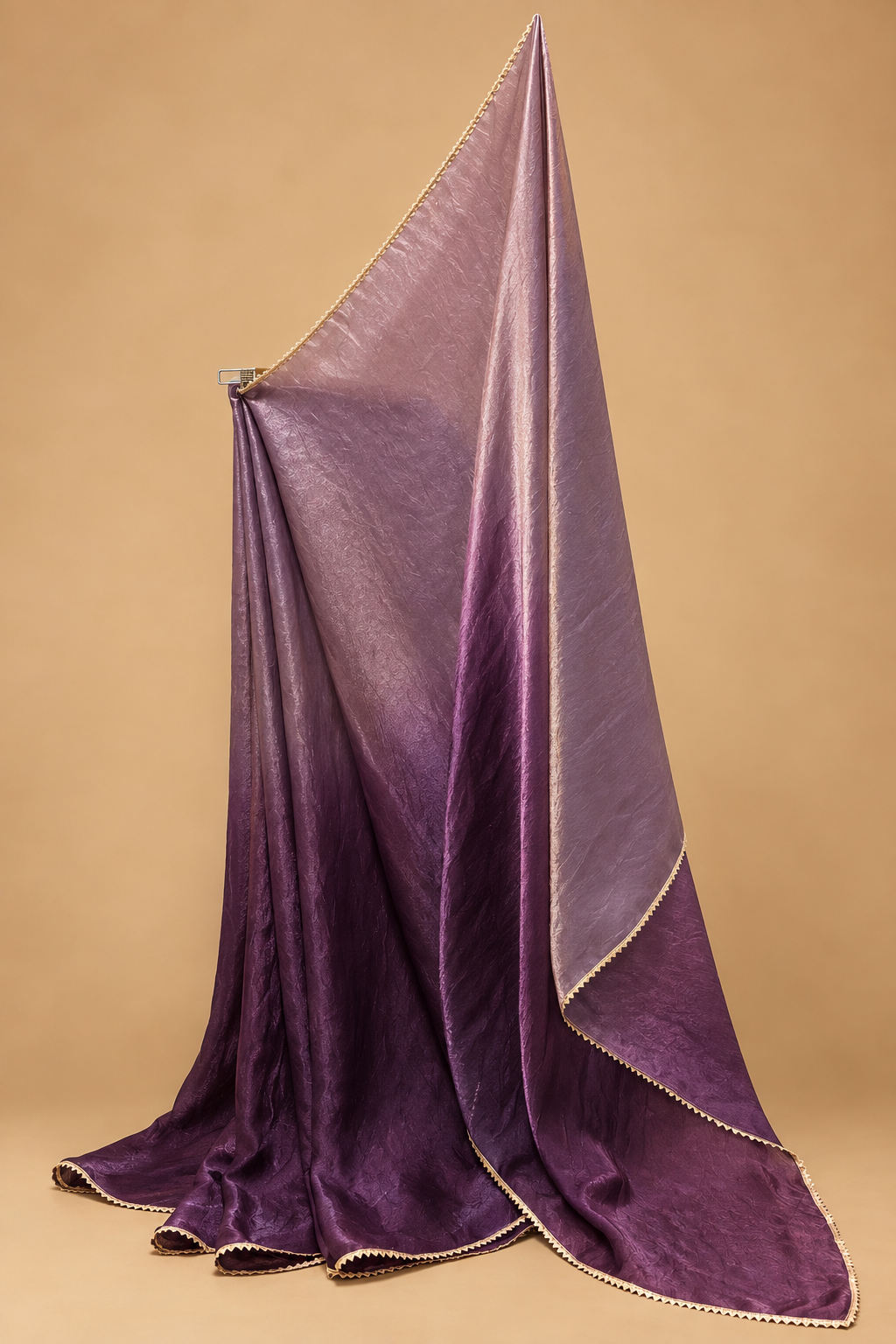 Silk Two-Tone Saree – Lavender Moon