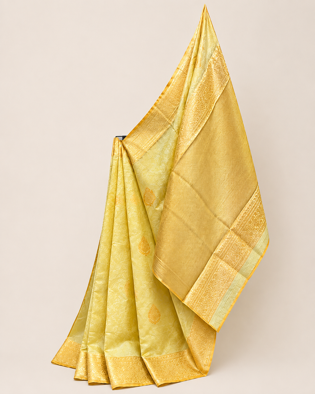 Lemon Noor Silk Saree