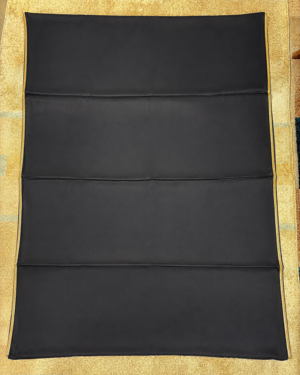 Classic Black Crepe Saree with Gold Border