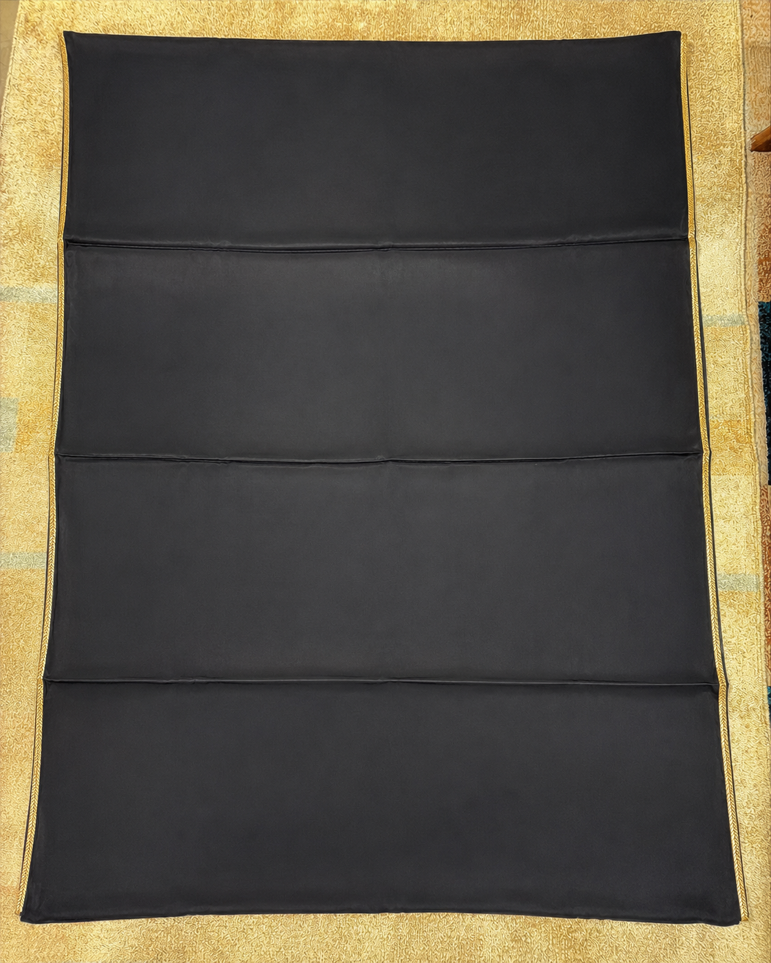 Classic Black Crepe Saree with Gold Border