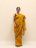 Mustard Mul Cotton Saree