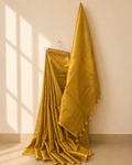 Golden Linen Tissue Saree