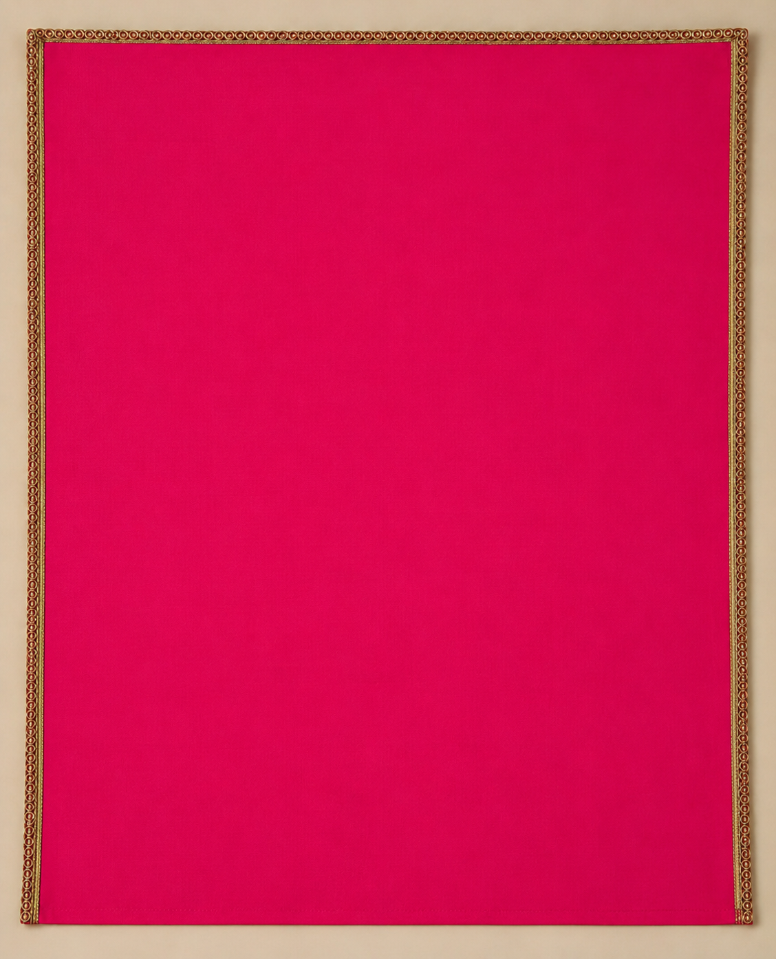 Bright Fuchsia Saree with Golden Lace