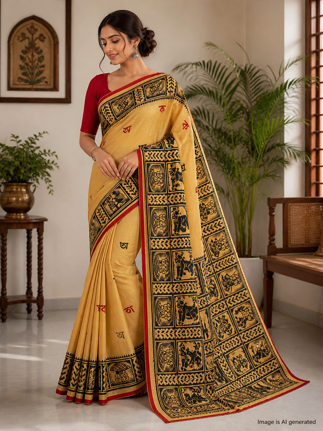 Madhubani Bengoli Saree