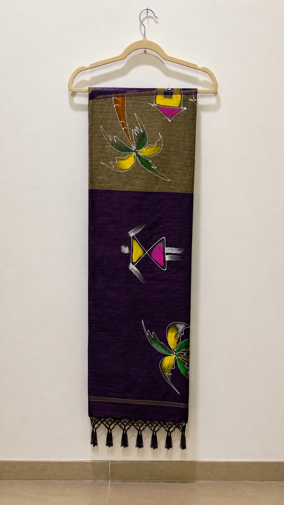 Purple Khadi Saree