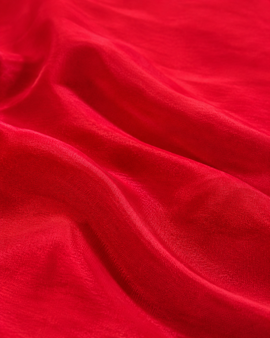 Deep Crimson Crepe Saree with Gold Zari Border