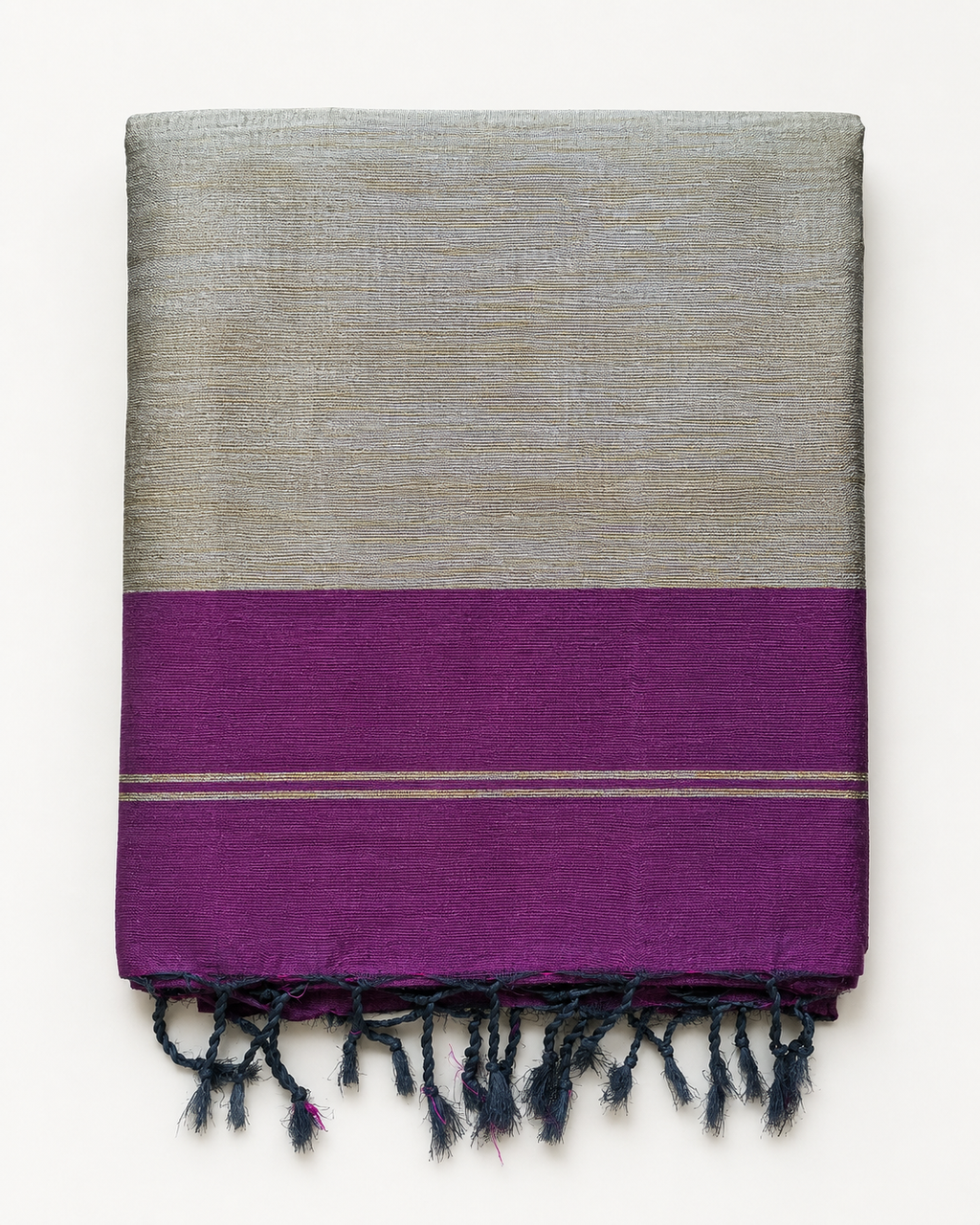 Wine Color Khadi Saree