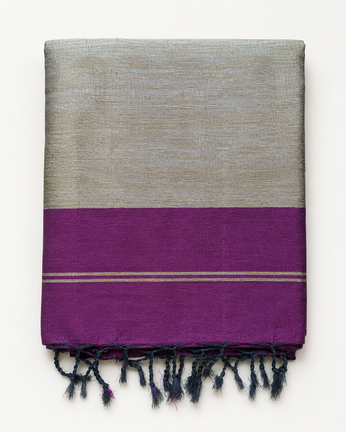 Wine Color Khadi Saree