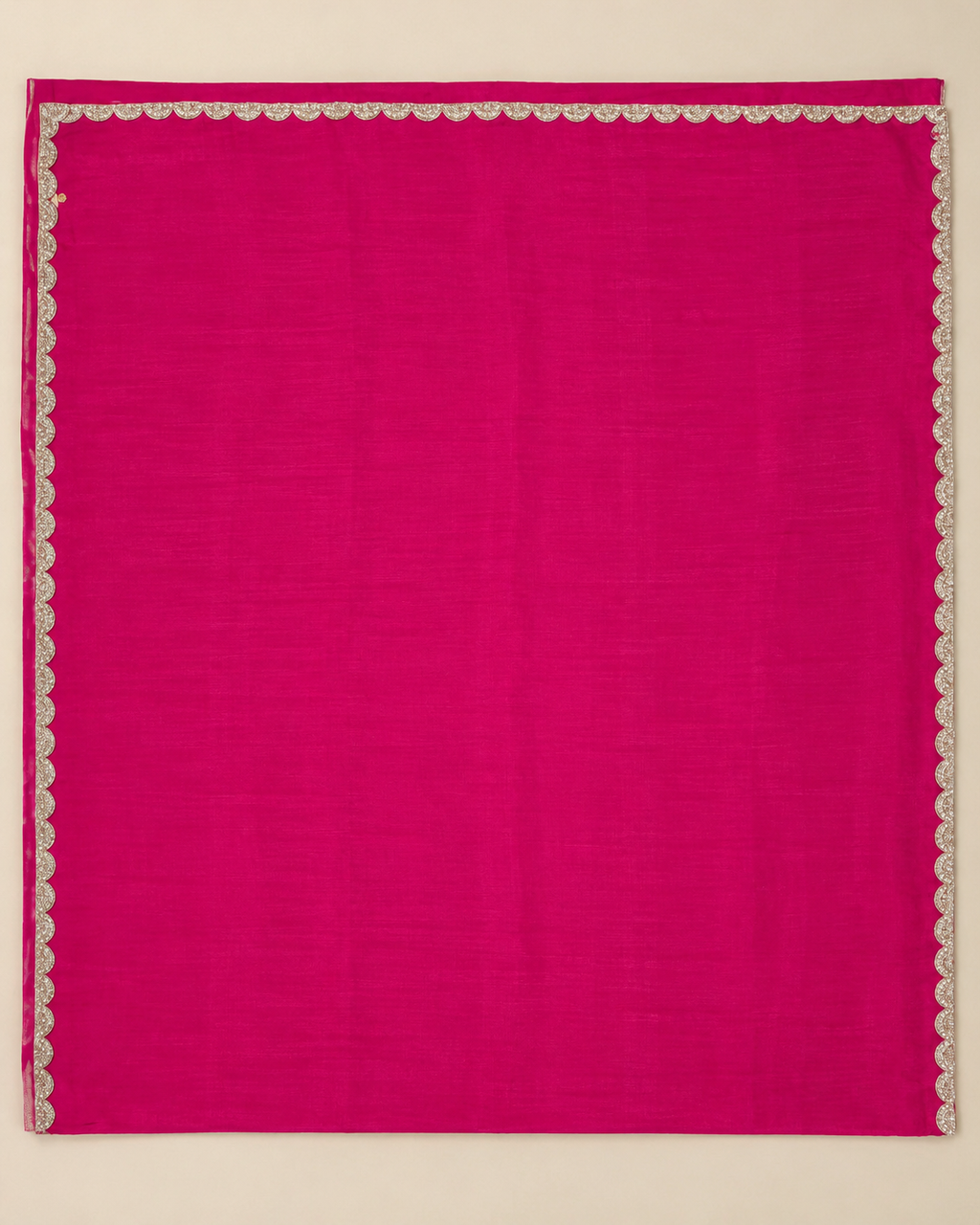 Magenta Saree with Pearl & Stone Lace