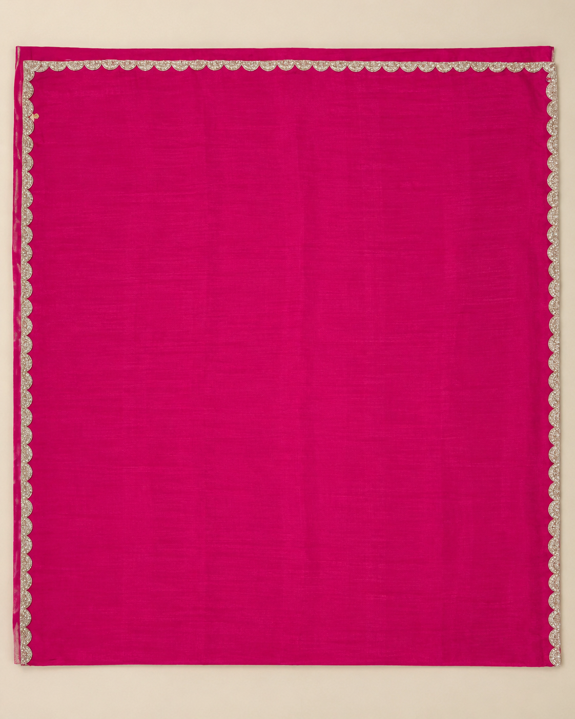 Magenta Saree with Pearl & Stone Lace