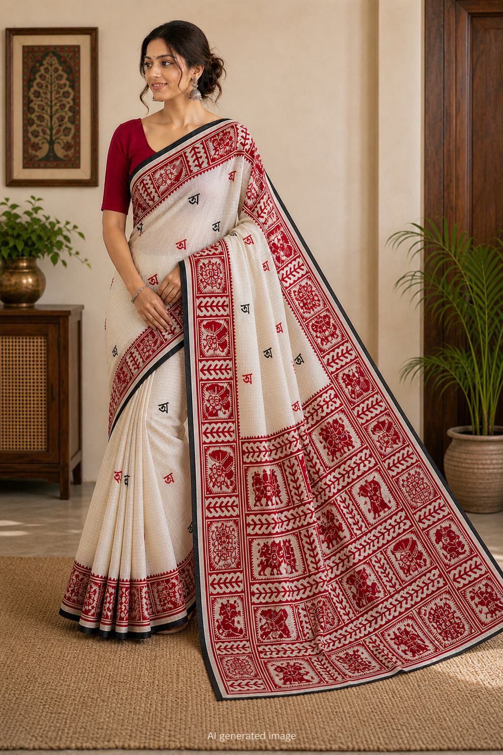 Madhubani Bengoli Saree