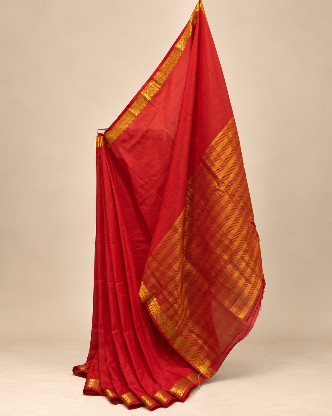 Red Mysore Silk Saree