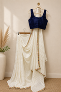 Golden Butti Chiffon Saree