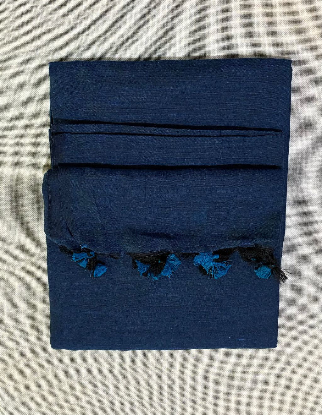 Blue Khadi Saree with Kantha Work BP