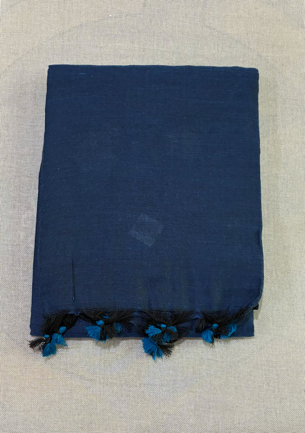 Blue Khadi Saree with Kantha Work BP