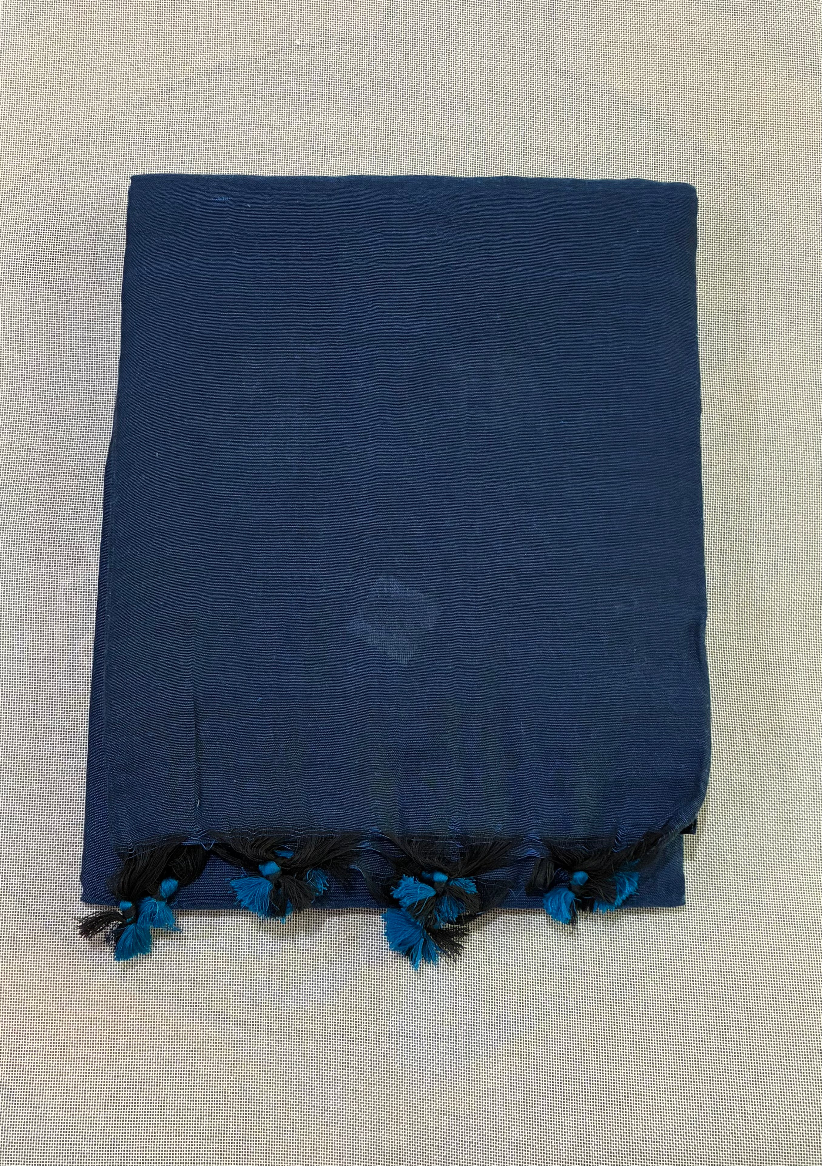 Blue Khadi Saree with Kantha Work BP