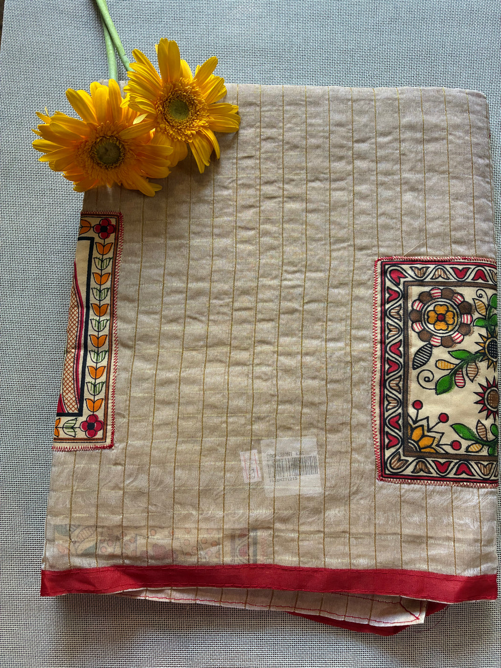 Handcrafted Madhubani Cut Saree