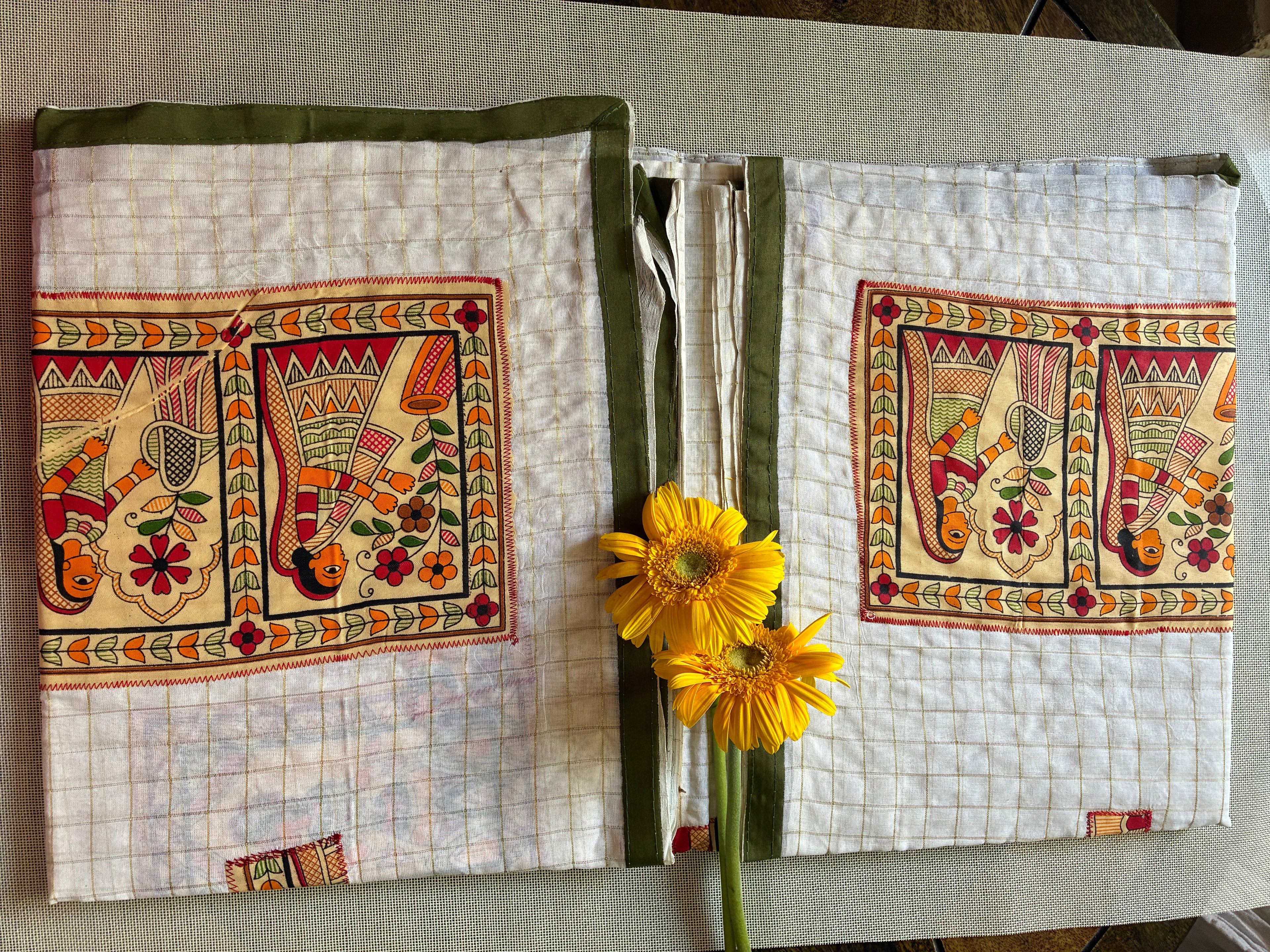 Handcrafted Madhubani Cut Saree