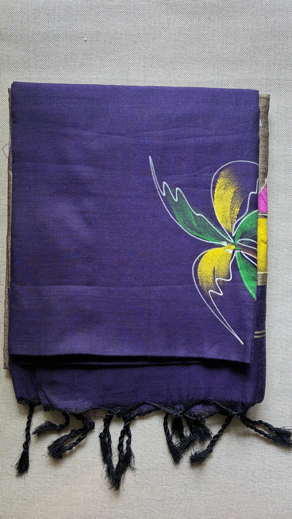 Purple Khadi Saree