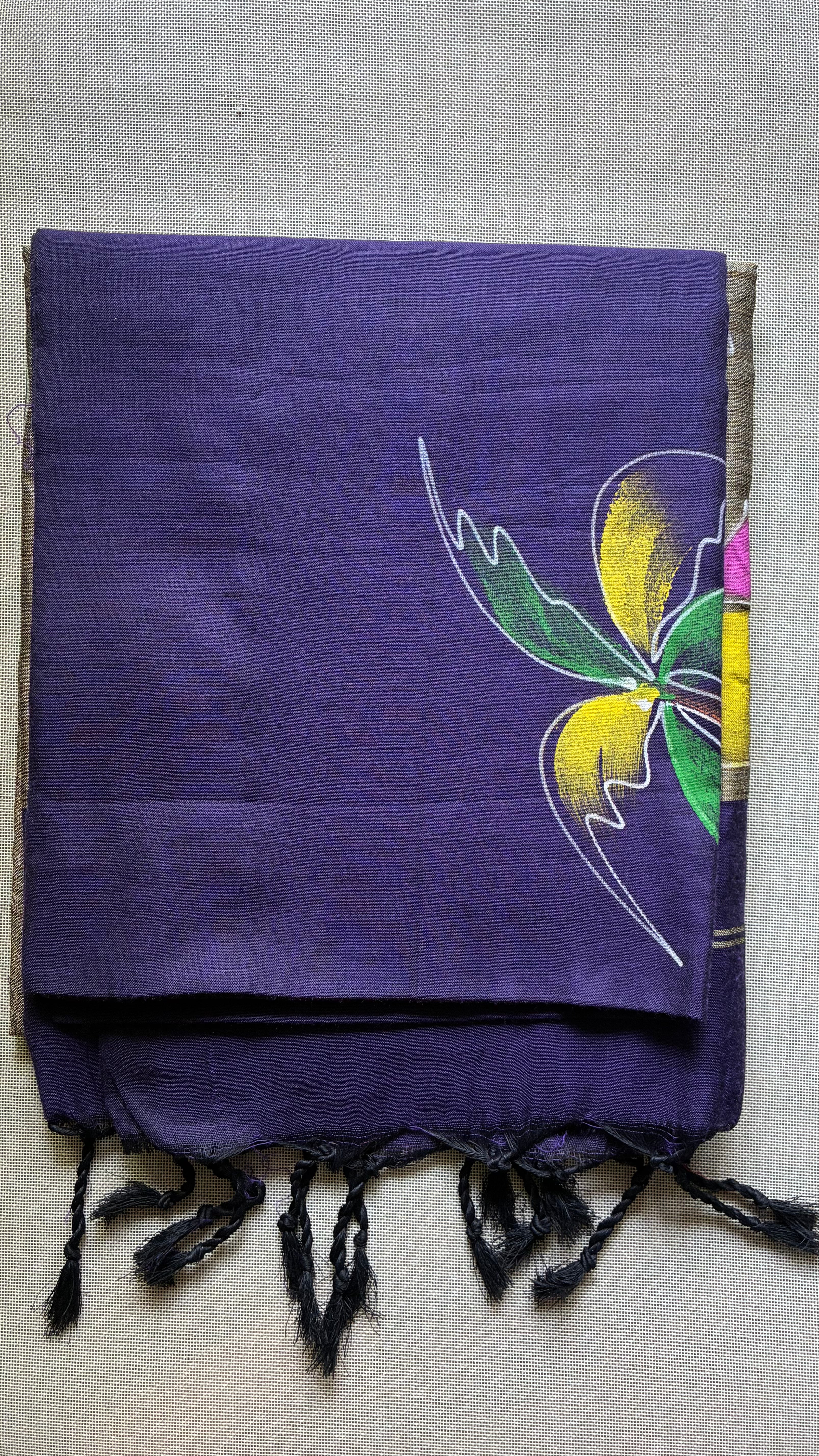 Purple Khadi Saree