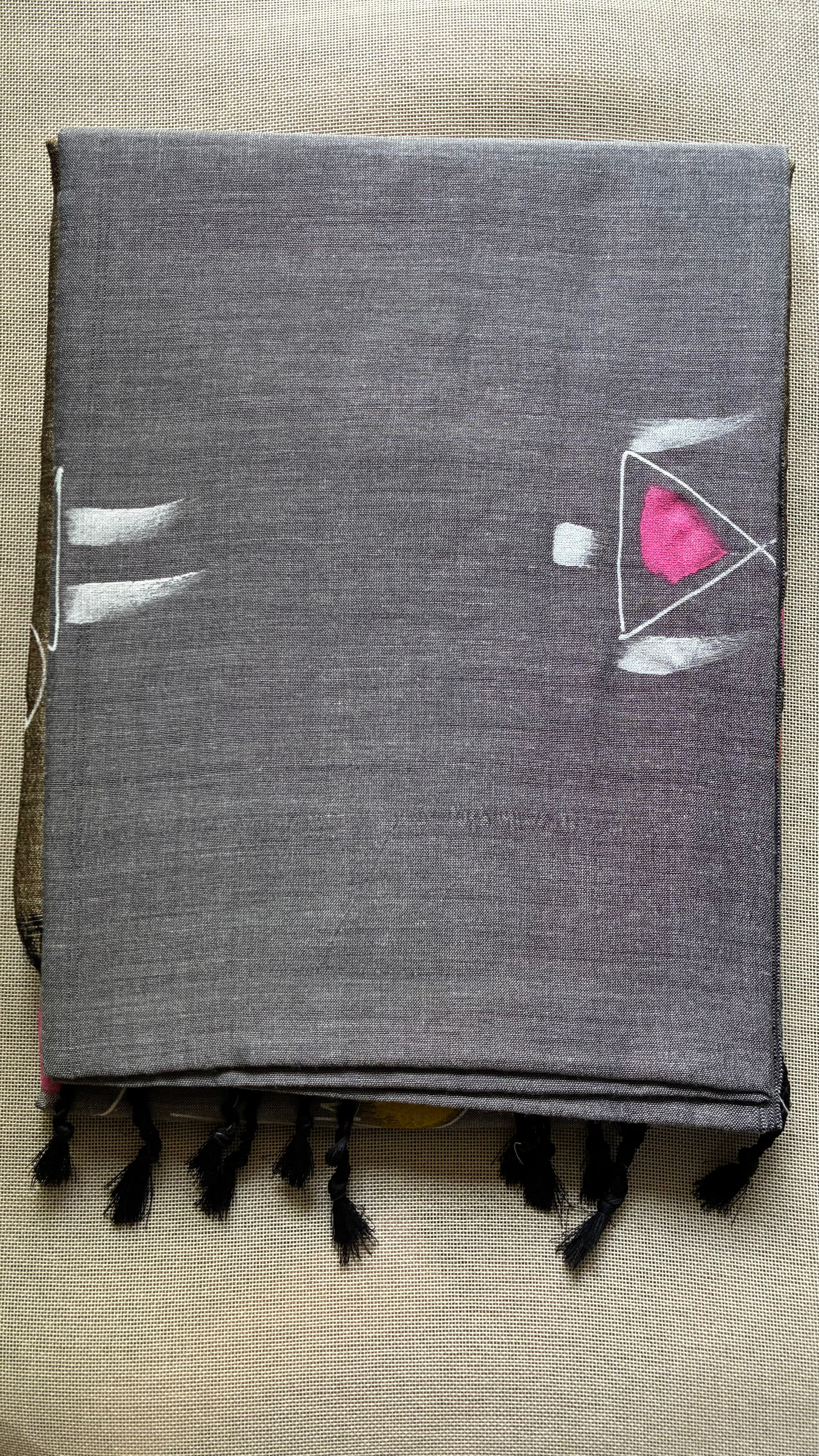 Ash Color Khadi Saree