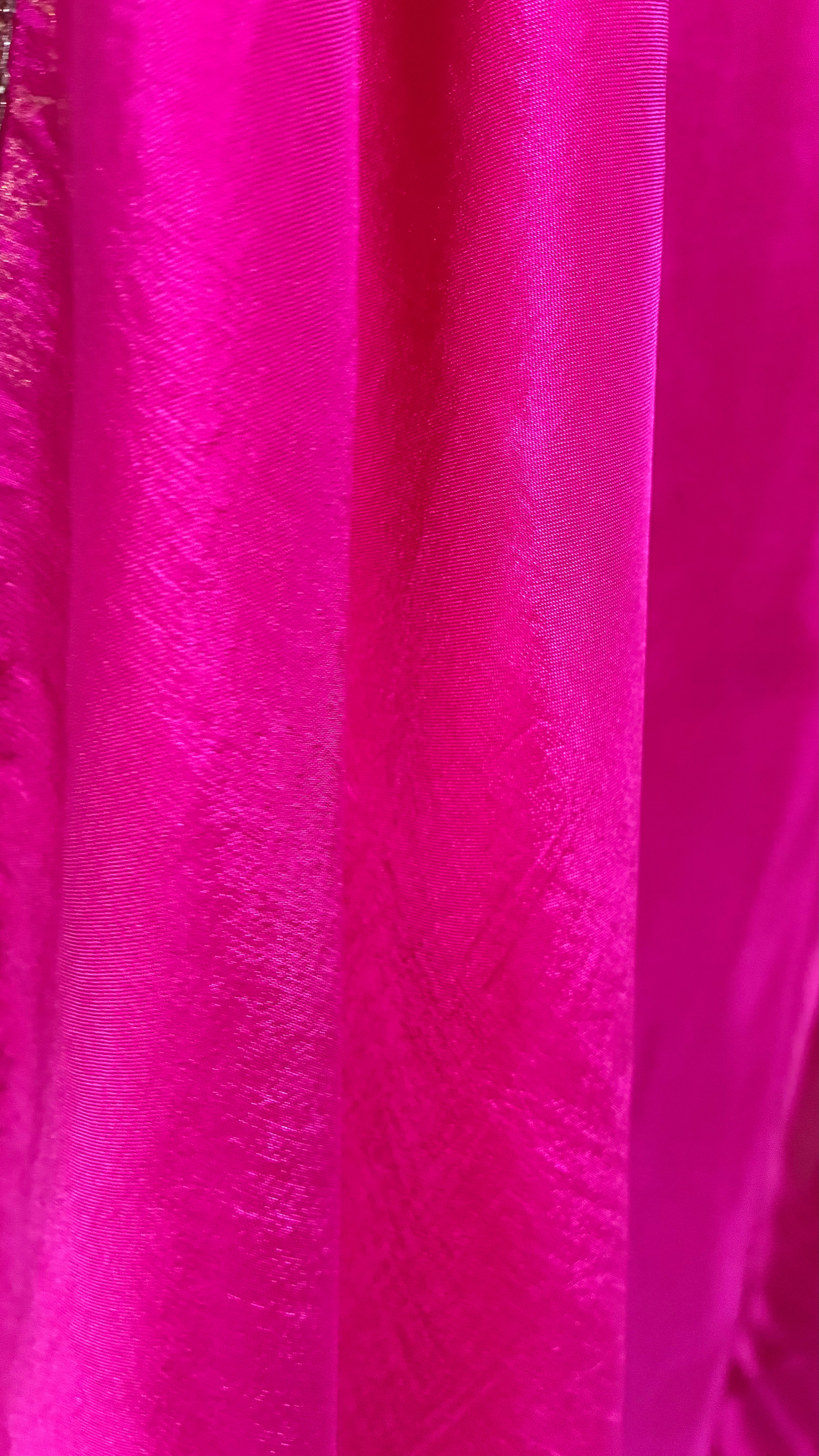 Magenta Saree with Golden Designer Lace